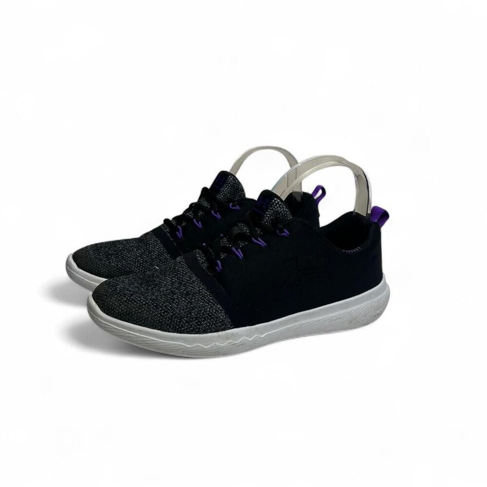Under Armour black basketball shoes, Size US youth 7 or women’s 8.5